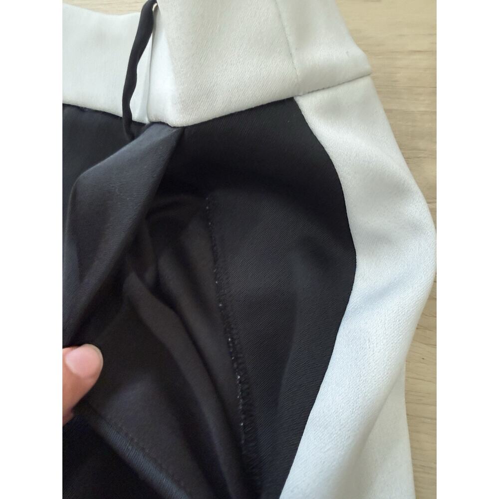 Alice + Olivia ALEXANDER TROUSER Hi Rise Black and Off White Women’s Size 6 - Picture 5 of 11